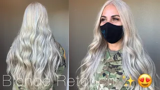 Blonde Root Retouch | Blonding | Redken Flash lift | Shades Eq