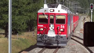 Bernina Bahn Teil 1 RhB zwischen St Moritz, Pontresina, Bernina Pass und Alp Grüm