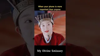 عندما يكون هاتفك أهم من أي شخص آخر🤣#مبعوثي #MyDivineEmissary #LiZixuan #ChenJingke