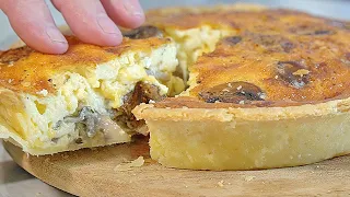 Mushroom Quiche Easy Recipe | How to Make Mushroom Quiche