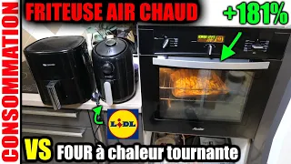 consommation FOUR vs friteuse à air chaud LIDL SILVERCREST ULTENIC Air Fryer Heißluftfritteuse