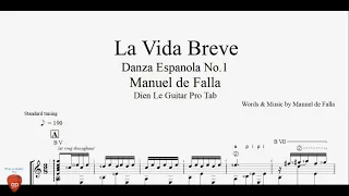 Manuel de Falla - (Danza Espanola No.1) La Vida Breve - Guitar Tabs