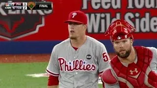 PHI@TOR: Giles retires Valencia to earn the save