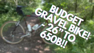 26" MTB to 650b Budget Gravel Bike conversion #gravelbike #bike