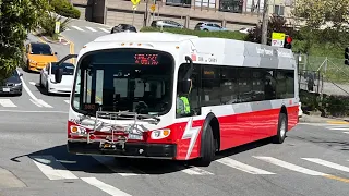 ⁴ᴷ⁶⁰ (Front View) Fast! SF MUNI 2022 Proterra ZX5 40' #5008 on 44 O'Shaughnessy