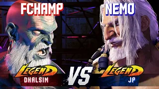 SF6 ▰ FCHAMP (Dhalsim) vs NEMO (JP) ▰ High Level Gameplay