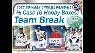 2022 BOWMAN CHROME 1/2 Case (6 Hobby Box) Team Break #18 eBay 02/05/23