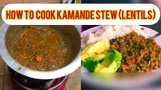 HOW TO COOK KAMANDE STEW (LENTILS)🍝🍜🍲 #1000subscribers #life as RuDi