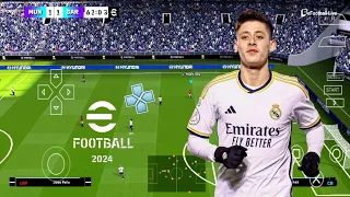 eFOOTBALL PES 2024 PPSSPP Android Update Transfers Kits 2024 Now Faces Camera PS5 Graphics HD