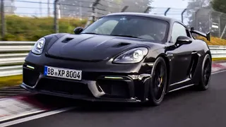 2022 PORSCHE 718 CAYMAN GT4 RS Prototype in Nurburgring Record on Nordschleife 7:09.300