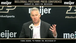 BoilerBall Postgame Press Conference | vs. Michigan