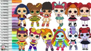 LOL Surprise Makeover Coloring Book Compilation Disney Princess Powerpuff Girls Monster High DC Girl