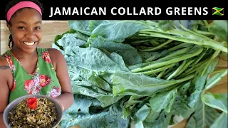 HOW TO COOK JAMAICAN BUSH CABBAGE ( COLLARD GREENS)