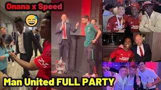 Hojlund went wild in Man United after party, Speed showed Onana their picture, Ten Hag Bruno joke