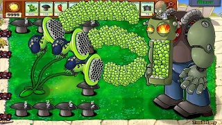 1 Three Peater and Wall-Nult vs. Dr. Zombos Giga Gargantuar - Plants vs Zombies Hack