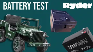 Ryder Toys Battery Test For Fixing Ride On Kid Cars And Power Wheels That Are Not Working 24V 12V