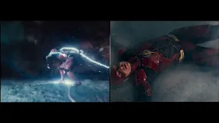 The Flash In Justice League 2021 vs 2017 Highlight Scene Zack Synder vs Joss Whedon Cut Comparison