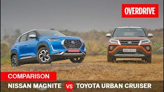 Nissan Magnite vs Toyota Urban Cruiser automatic compact SUV comparo | OVERDRIVE