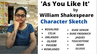 'As you like it' (character sketch) by William Shakespeare| in hindi and english with notes|Rosalind