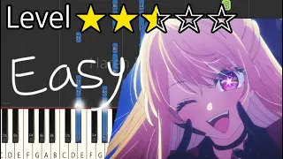 STAR☆T☆RAIN - Oshi no Ko ep11 OST│Easy Piano Tutorial