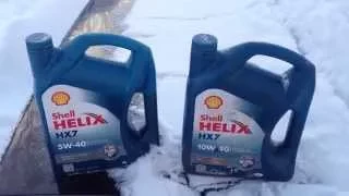 ТЕСТ моторного масла Shell 5w40 и Shell 10w40 на морозе. Какое масло лучше в мороз?