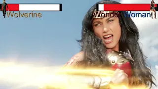 Wolverine Vs. Wonder Woman With Healthbars