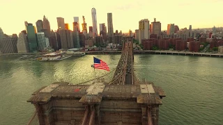 Brooklyn Bridge Sunset Over NYC, Stunning View