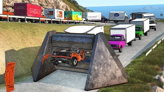 Cars vs Roller Crusher - BeamNG Drive - 🔥 ULTIMATE Edition Compilation