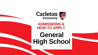 Admissions & How to Apply - General High School