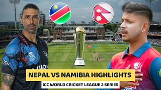 Nepal vs Namibia First Inning Highlights | ICC World Cricket League 2