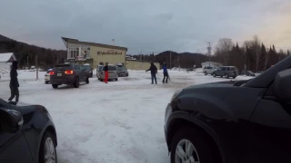Ski Resort Parking lot Fight