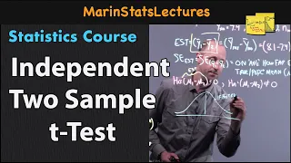 Two Sample t-test for Independent Groups | Statistics Tutorial #23| MarinStatsLectures