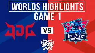 JDG vs LNG Highlights Game 1 | 2023 Worlds Swiss Day 3 | JDG Esports vs LNG Esports