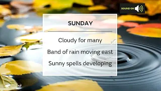 Sunday morning forecast 24/10/21