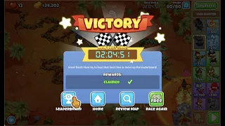 BTD6 Race "Crickety Cracked" in 2:04.51! (6th Place)