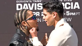 RYAN GARCIA THROWS PUNCH AT GERVONTA DAVIS IN HEATED FACE OFF IN LOS ANGELES!