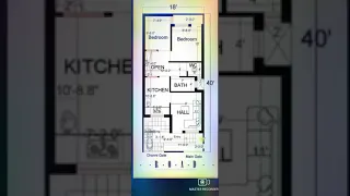 18x40 house plan, 2bhk, east facing plans