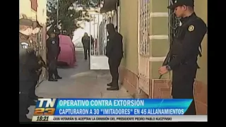 Operativos contra extorsión