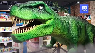 3D 180VR 4K Giant Dinosaur appear in Toy Kingdom 360VR