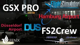 GSX Pro & FS2Crew Fenix A320 | Early Morning DUS-HAM | Real Airline Pilot