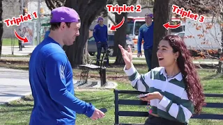 Triplets SHOCK Strangers! Picture Deja Vu Prank