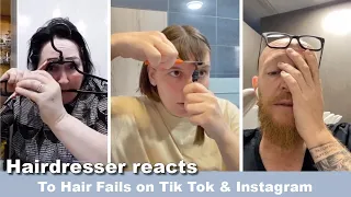 Hairdresser reacts to hair fails and wins compilation #hair #beauty