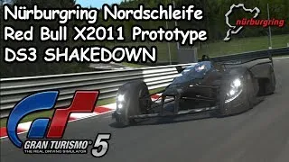 GT5 - Red Bull X2011 DS3 Shakedown at Nürburgring Nordschleife (Various Camera Angles)