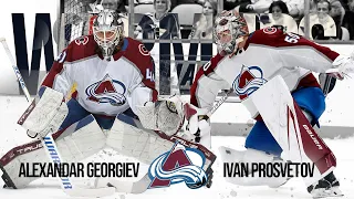 NHL Warm Ups | Colorado Avalanche Alexandar Georgiev and Ivan Prosvetov
