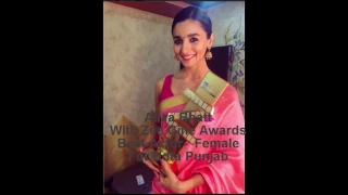 Alia Bhatt With Zee Cine Awards 2017 For Best Actor-Female