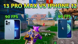 IPHONE 13 PRO MAX VS IPHONE 12 90FPS VS 60FPS 1V1 TDM MATCH