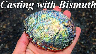 Rainbow Metal Sea Shell! Making Crystals and Metal Casting With Bismuth!