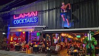 Lamai Saturday night bars and restaurants,Koh Samui, Thailand