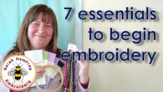 SEVEN essential items YOU need to start embroidery - Beginners Hand Embroidery tutorial part 1