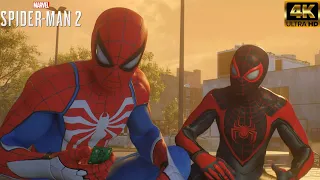 Peter and Miles Chase The Lizard with Advanced 2.0 and Upgraded Suits - Marvels Spider-Man 2